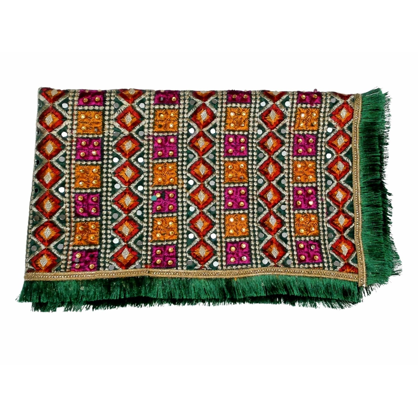 Phulkari Dupatta- Women's Phulkari Dupatta, Scarf, Multicolour Phulkari Chunni, Dupatta