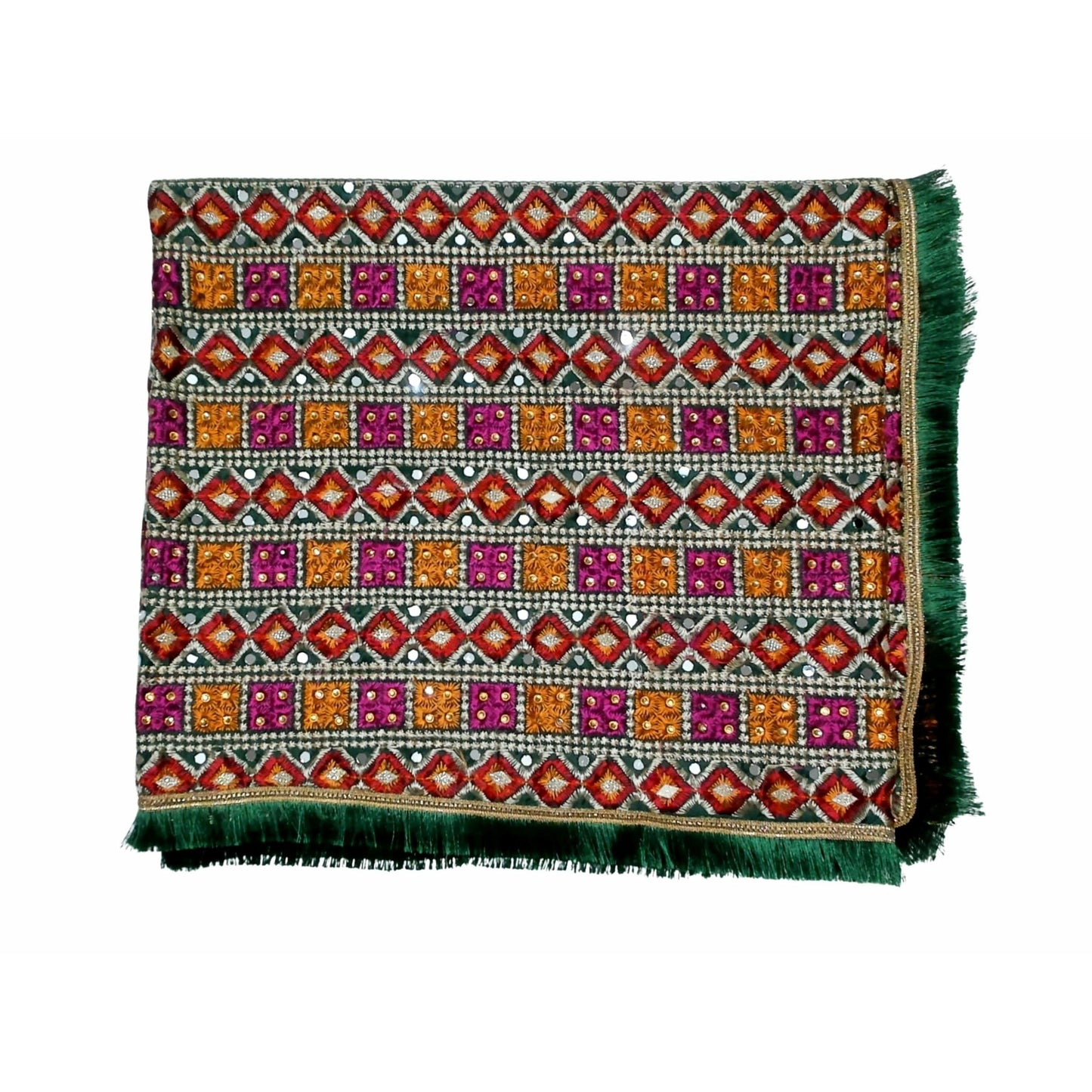 Phulkari Dupatta- Women's Phulkari Dupatta, Scarf, Multicolour Phulkari Chunni, Dupatta