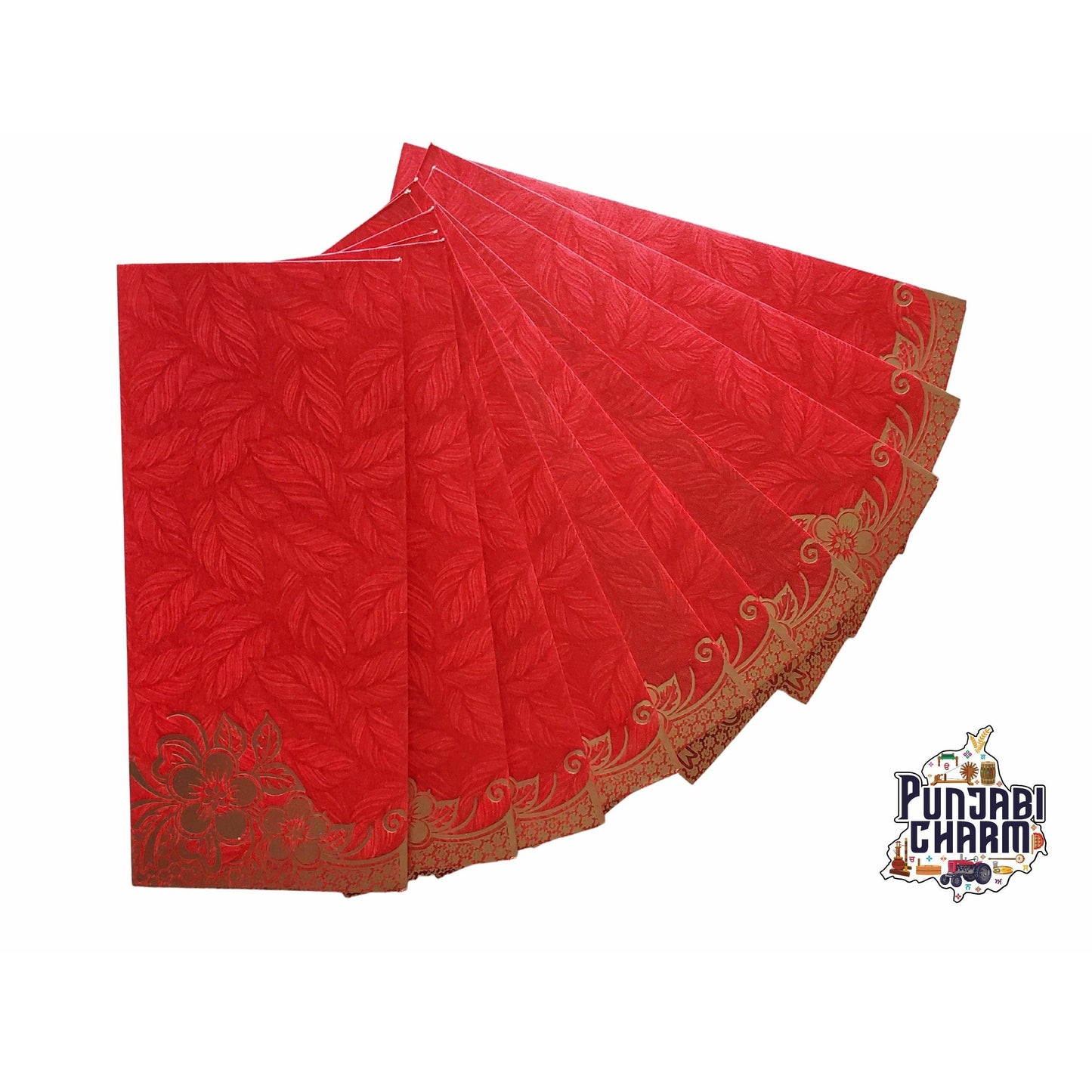 Wedding Envelope - Set of 10 envelopes, Premium Quality with Golden Floral Print | Money Envelope | Gift Envelope