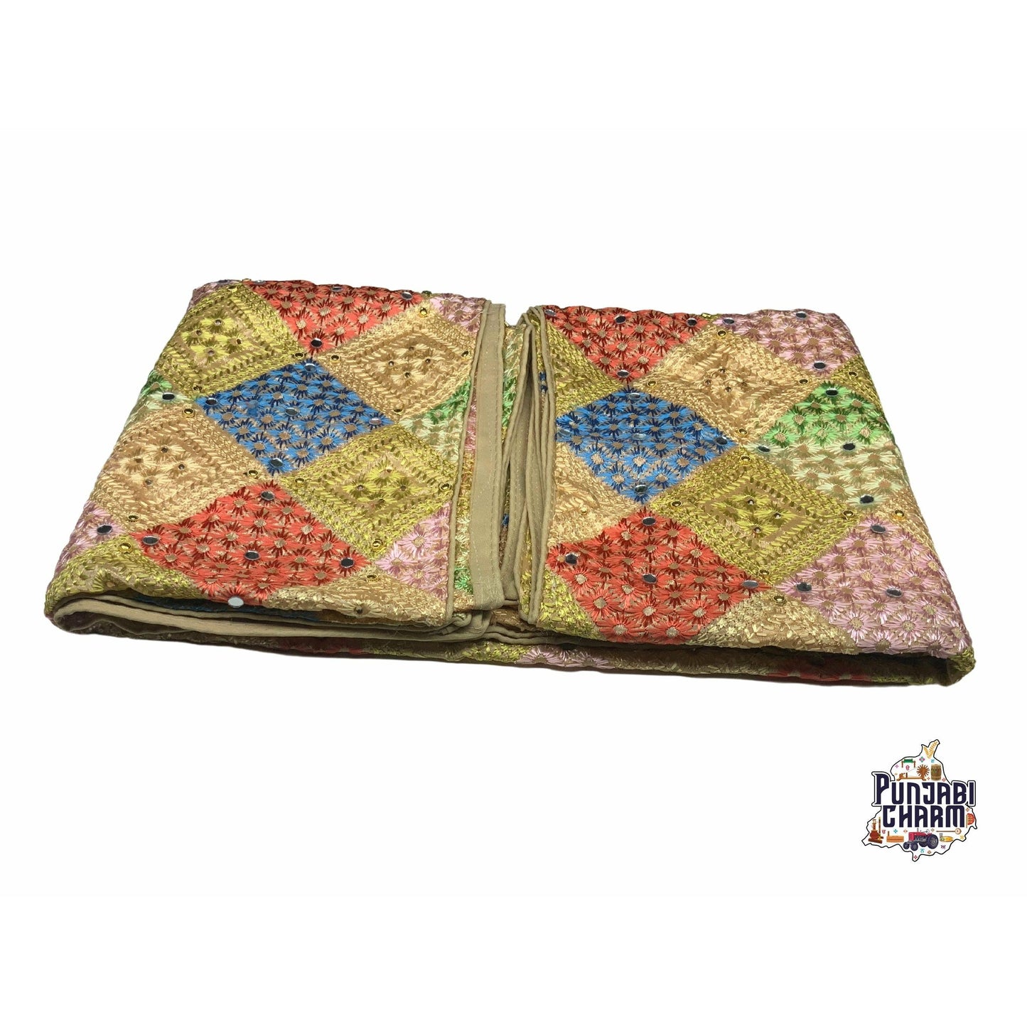 Beautiful Phulkari Dupatta with Mirror and Sequin work all over the Dupatta