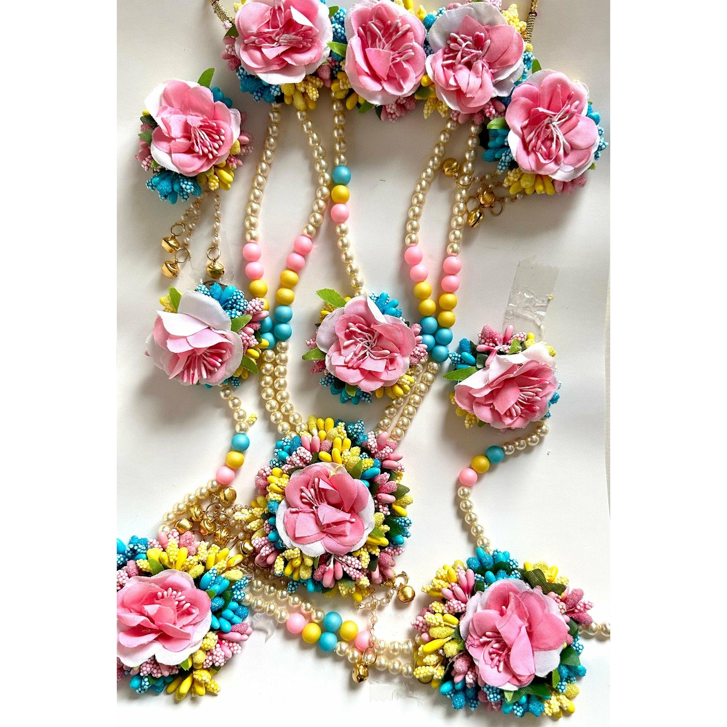 Mehandi / Haldi Ceremony Floral jewelry Set