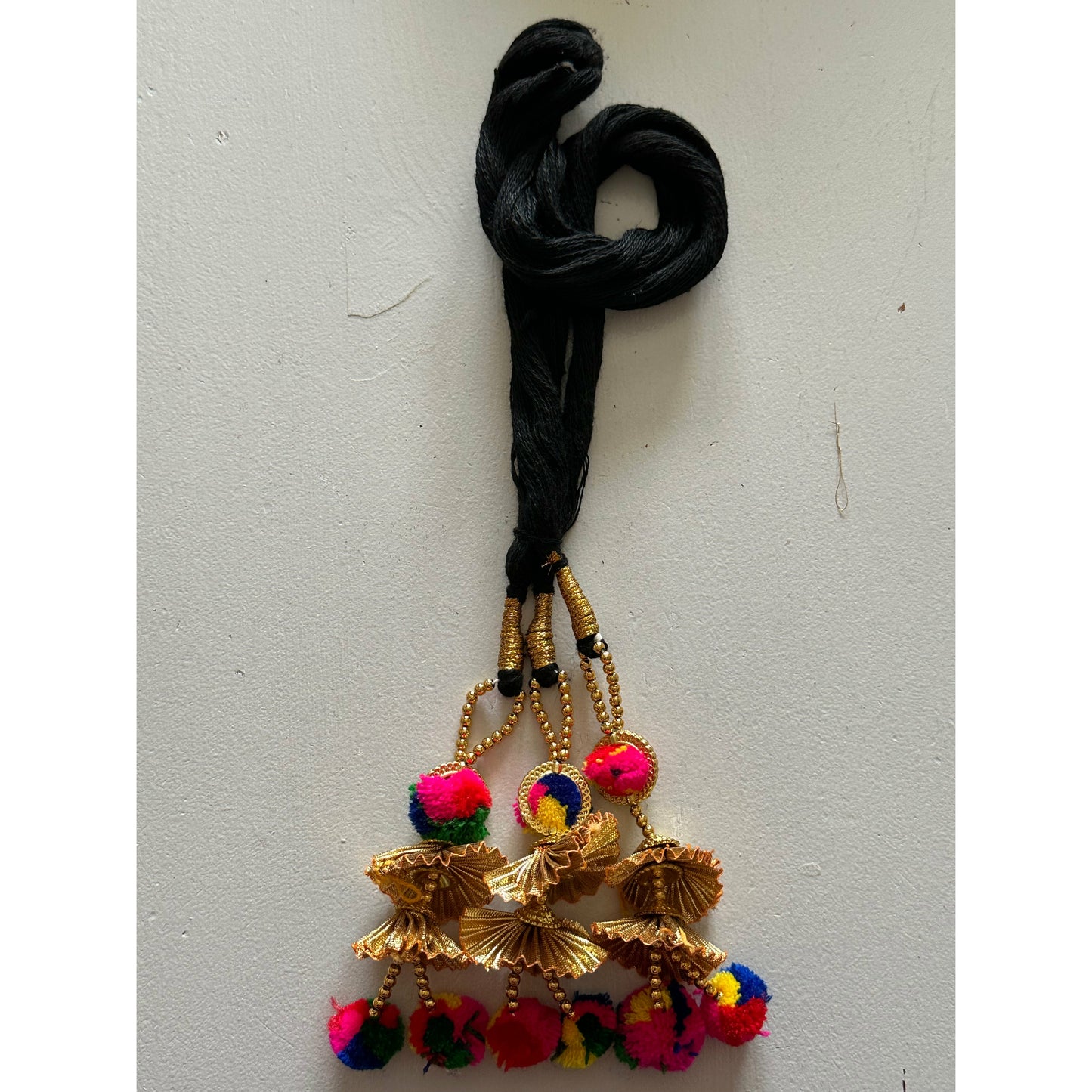 Kids Multicolour Pom Pom Parandi