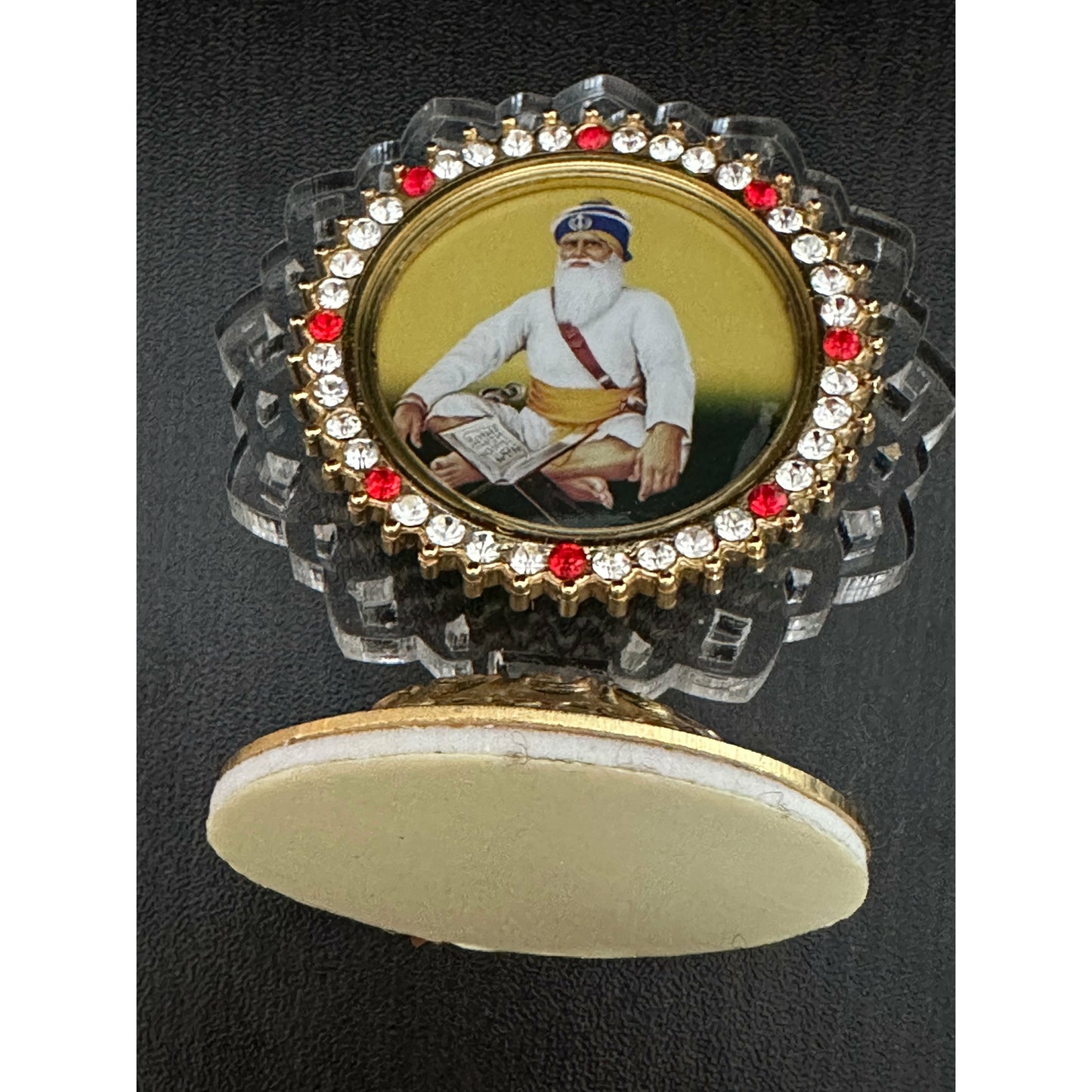 Car Dashboard with Baba Deep Singh Ji Photo