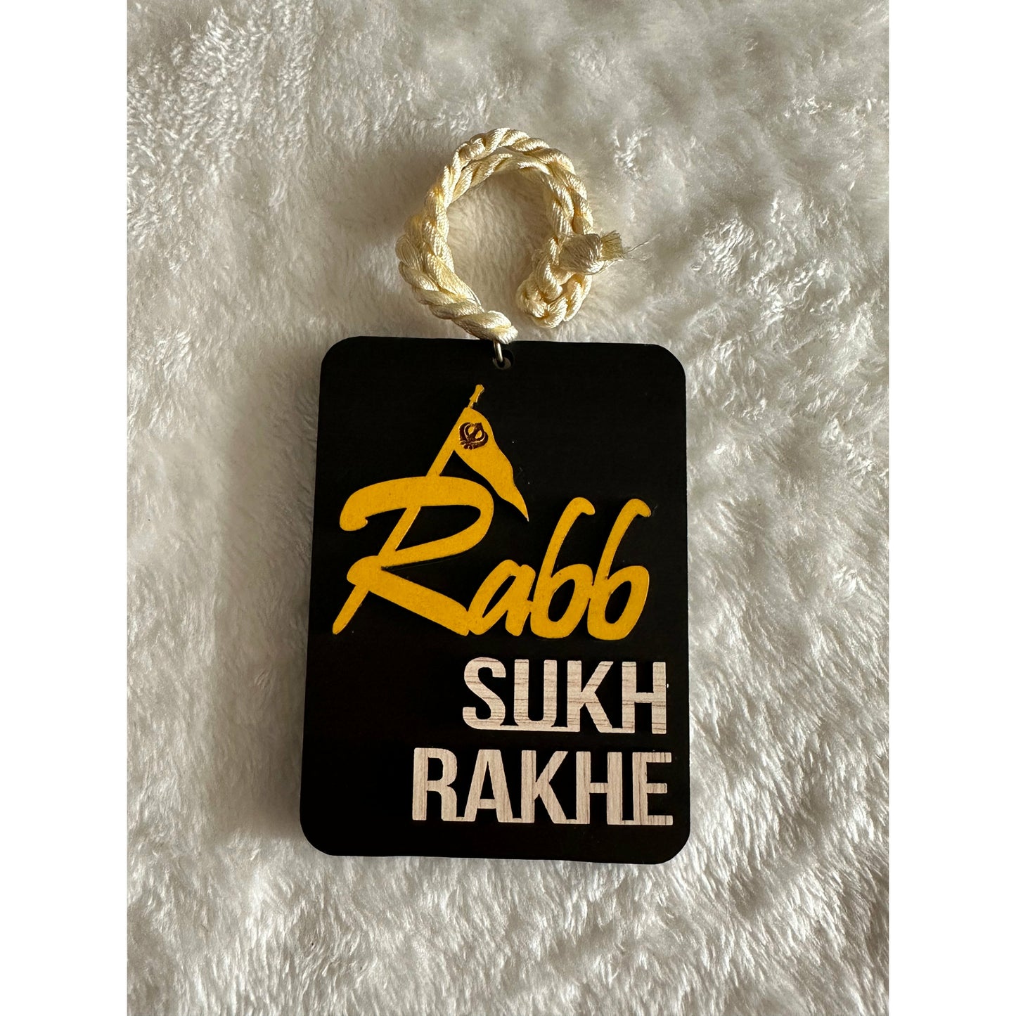 Wooden Car Hanging with Rabb Rakha