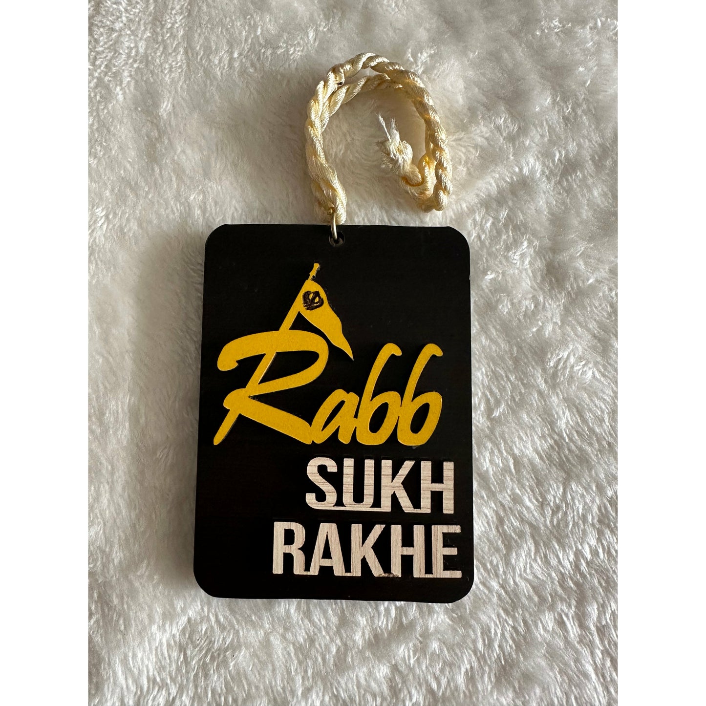 Wooden Car Hanging with Rabb Rakha