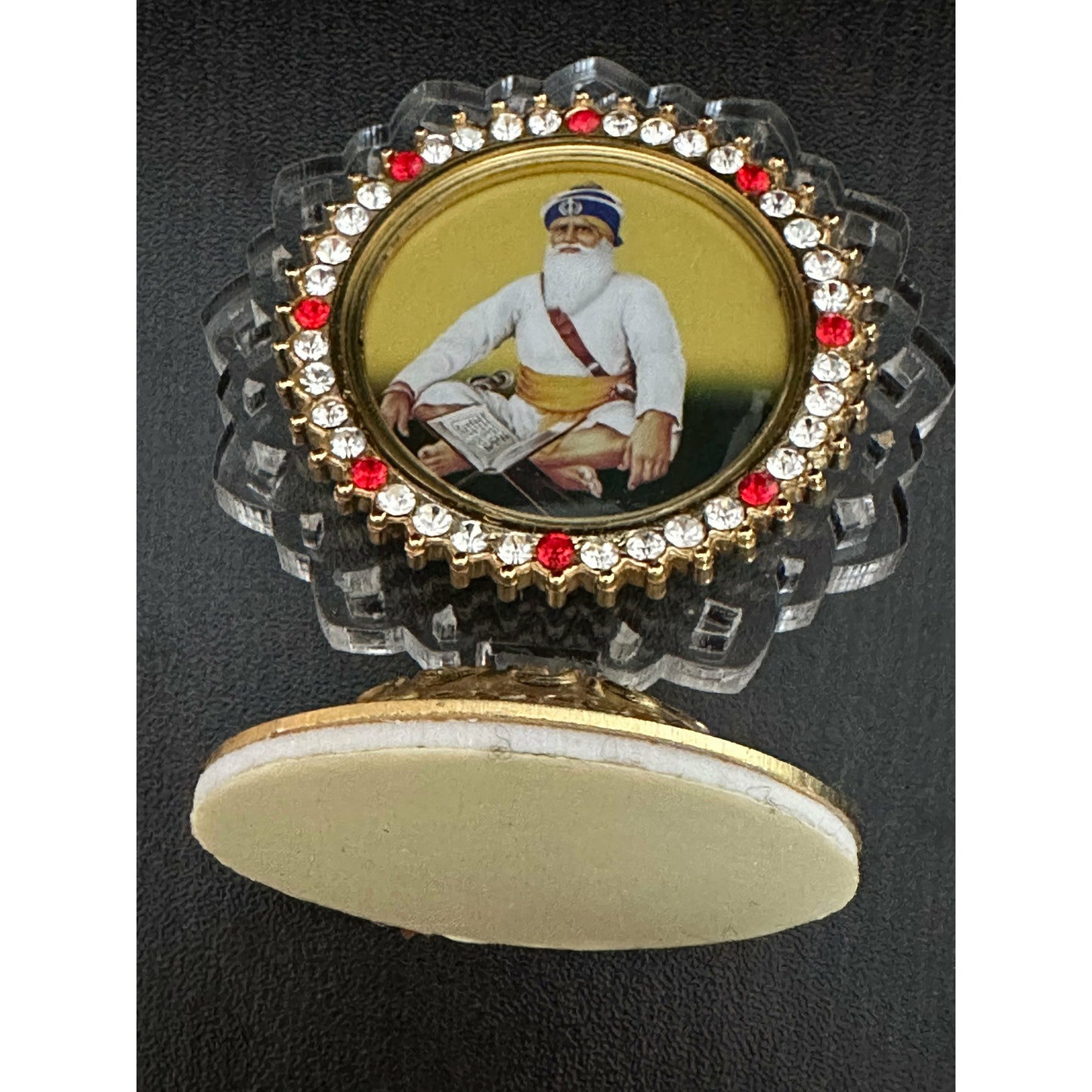 Car Dashboard with Baba Deep Singh Ji Photo