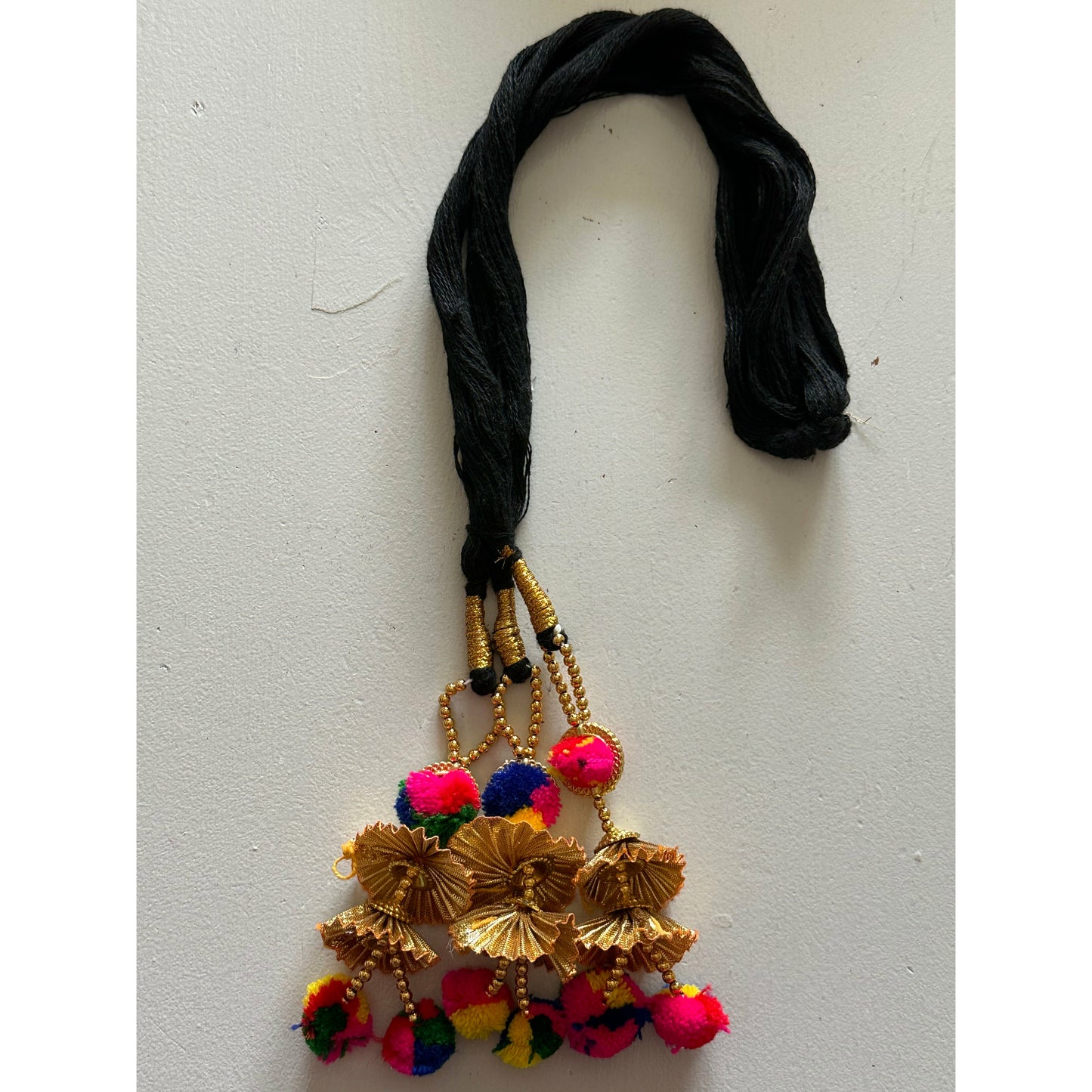 Kids Multicolour Pom Pom Parandi