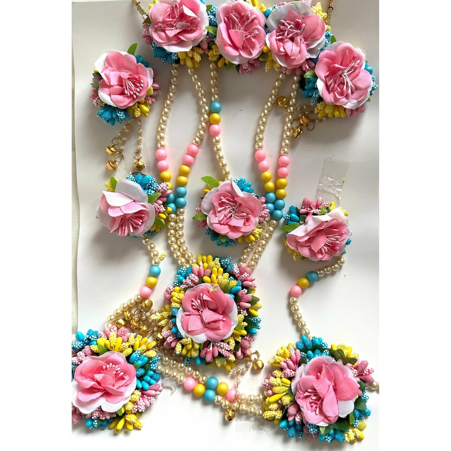 Mehandi / Haldi Ceremony Floral jewelry Set