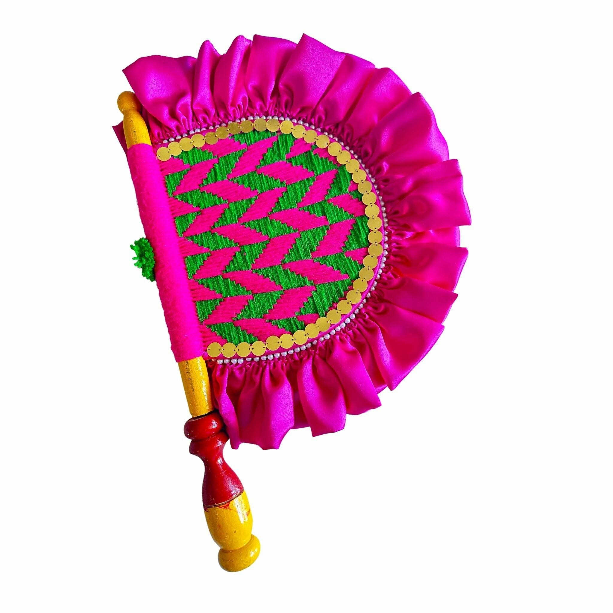 Hand Pakha Pakhi / Handfan - Punjabi Cultural Item | PunjabiCharm Collection